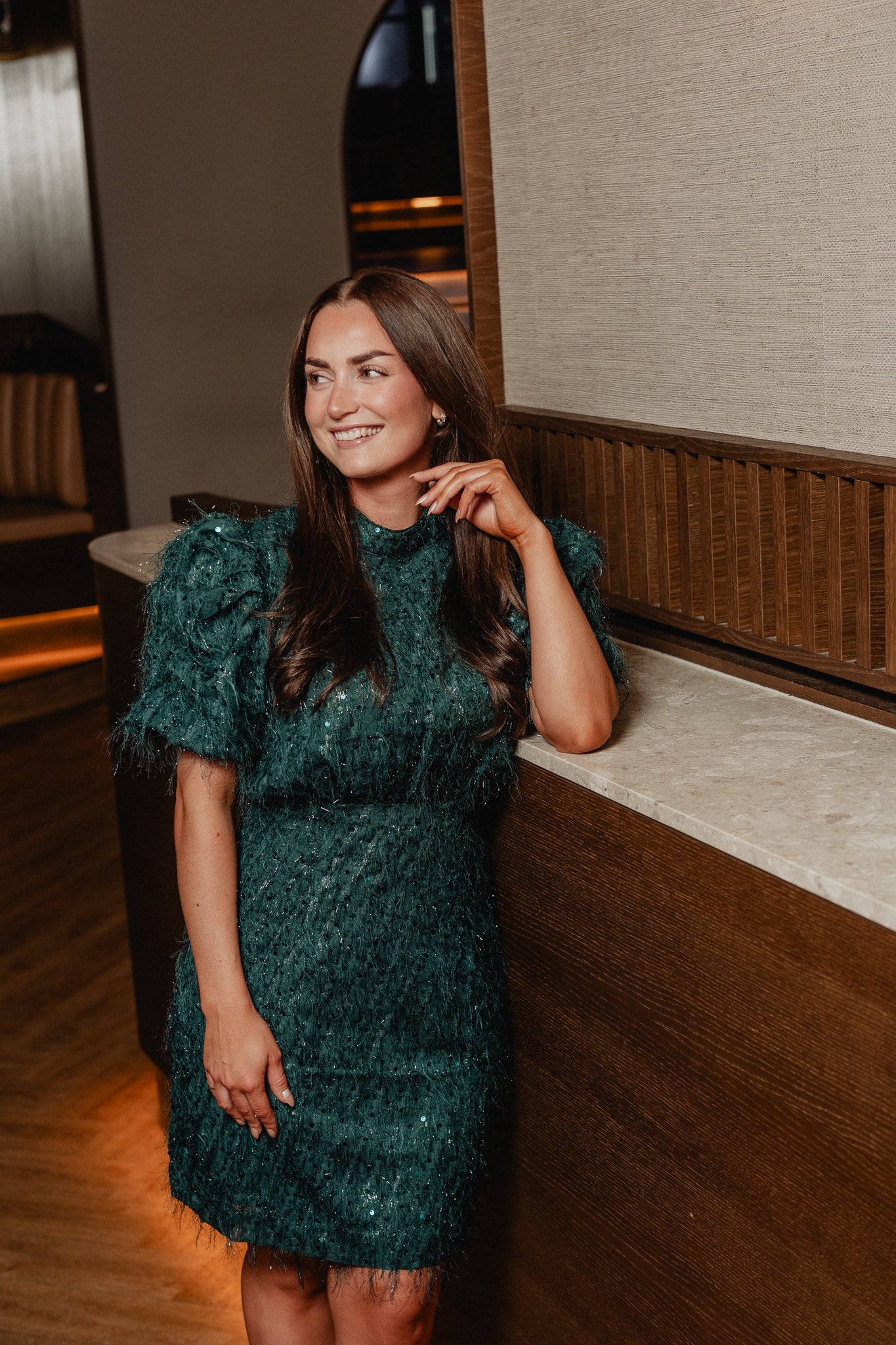 YASILZA Short Dress - Ponderosa Pine